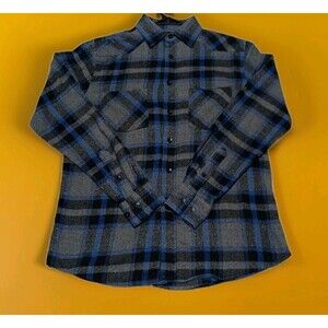 Blue Crown Mens S Multicolor Plaid Shirt Long Sleeve Button Up Flannel Style Sma